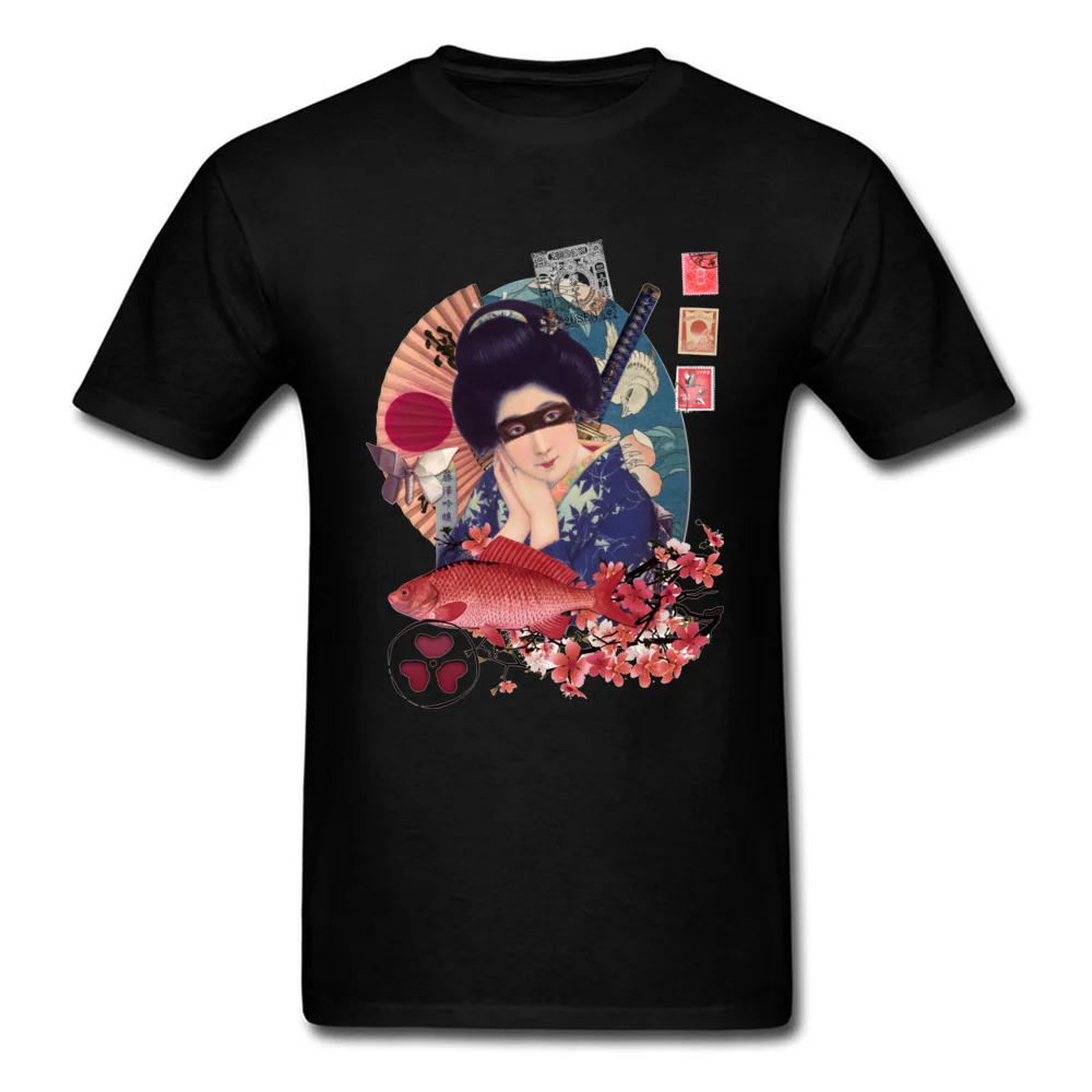 

Японские футболки Geisha Samurai Koi С карпом, женская и Мужская Повседневная Удобная футболка из 100% хлопка с круглым вырезом, бесплатная доставка