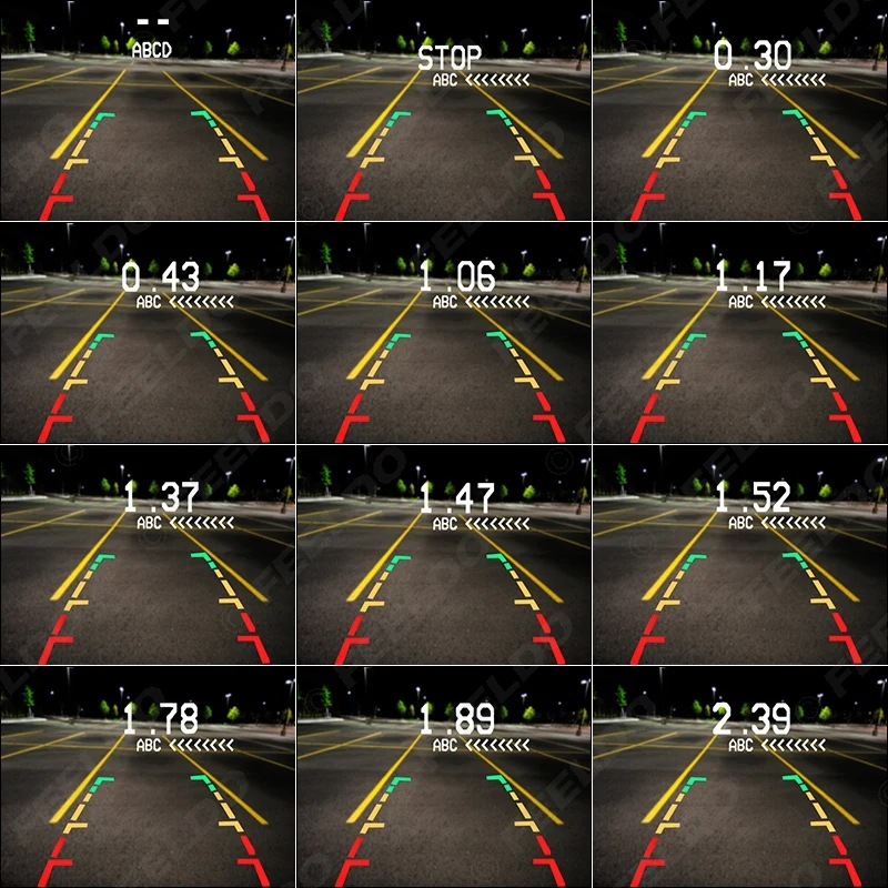 FEELDO 4-Sensor Автомобильный видео заднего вида визуальный датчик парковки резервная