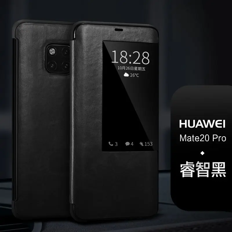 XOOMZ брендовый деловой чехол из натуральной кожи для huawei mate 20 Pro, умный спящий воловьей кожи, умный чехол для телефона huawei mate 20