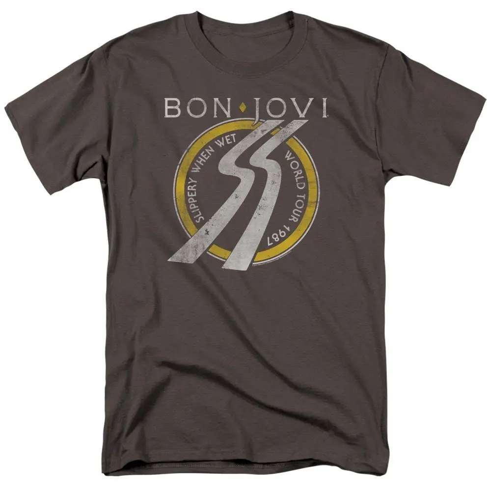 Аутентичная Jon Bon Jovi скользкая когда Wet World Tour 1987 Футболка с принтом S до 5X | Мужская