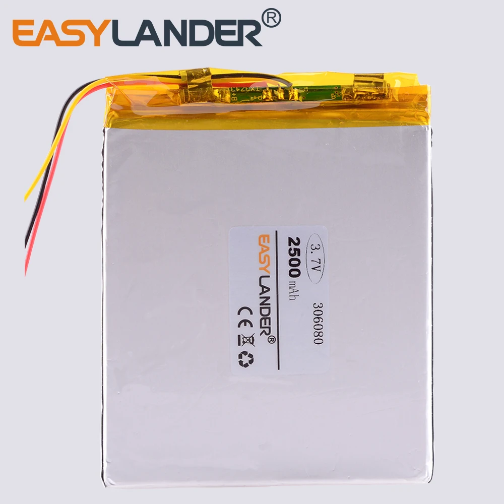 Полимерная литиевая батарея 306080 3 7 v 2500 mah любит посадку PDA умный планшетный