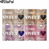 diapai 5d diy diamond painting 100 full squareround drill text landscape 3d embroidery cross stitch home decor