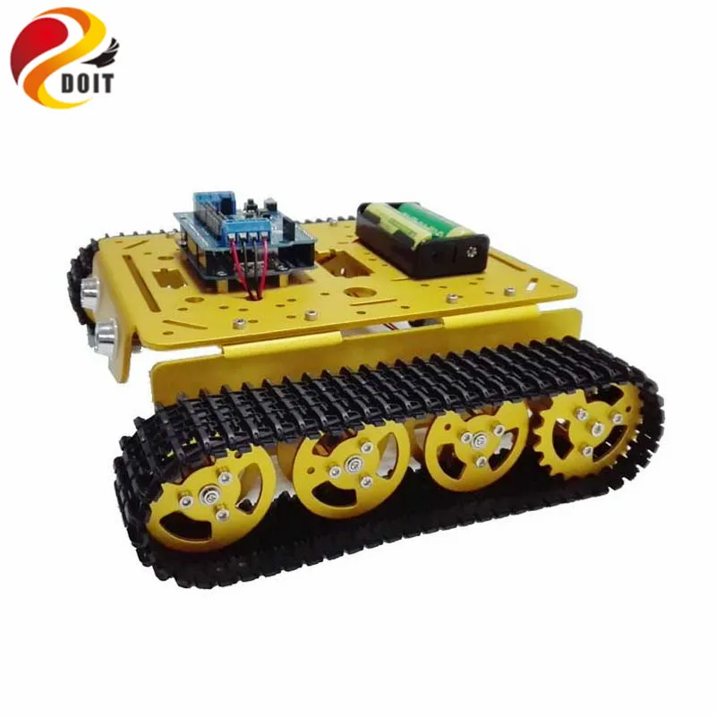 WiFi RC Tank Chassis T200 на Android/iOs Телефон с Ar duino Development Board + Drive Shield 2 двигателя DIY