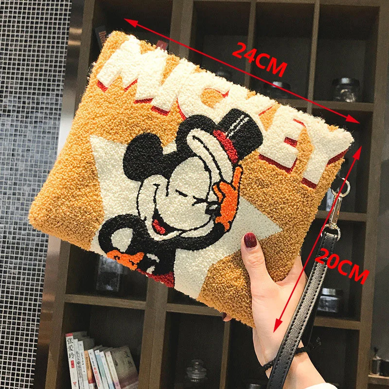 Новый плюшевый рюкзак disney с Микки Маусом женская сумка мессенджер женские сумки