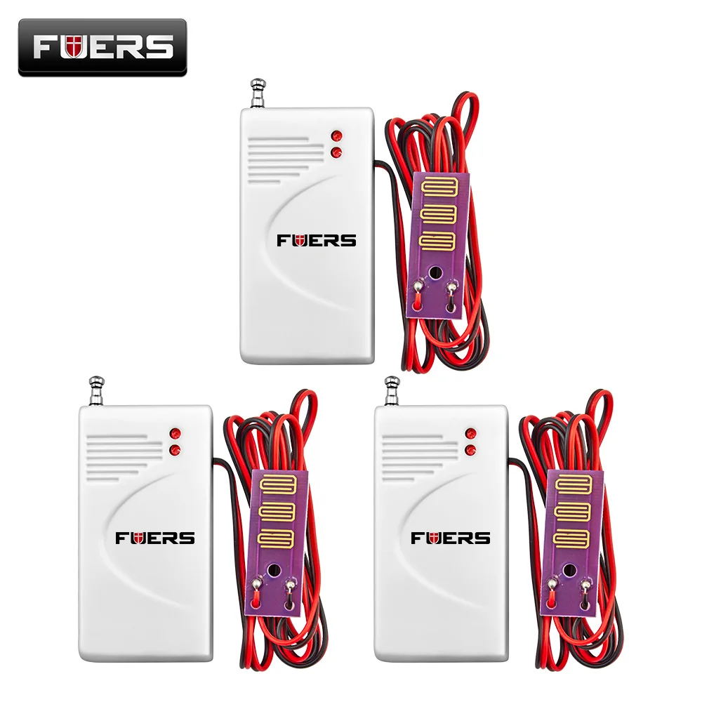 Беспроводной детектор утечки воды Fuers 3 шт. 5 10 433 МГц GSM PSTN домашняя безопасность