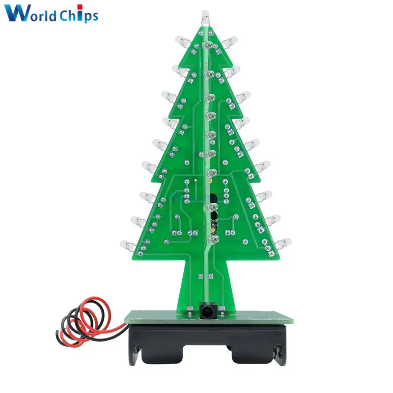 3D Christmas Tree DIY Kits 7 Colors Light Flash LED Circuit Christmas Trees LED Christmas Decoration Christmas Gift DIY Kits