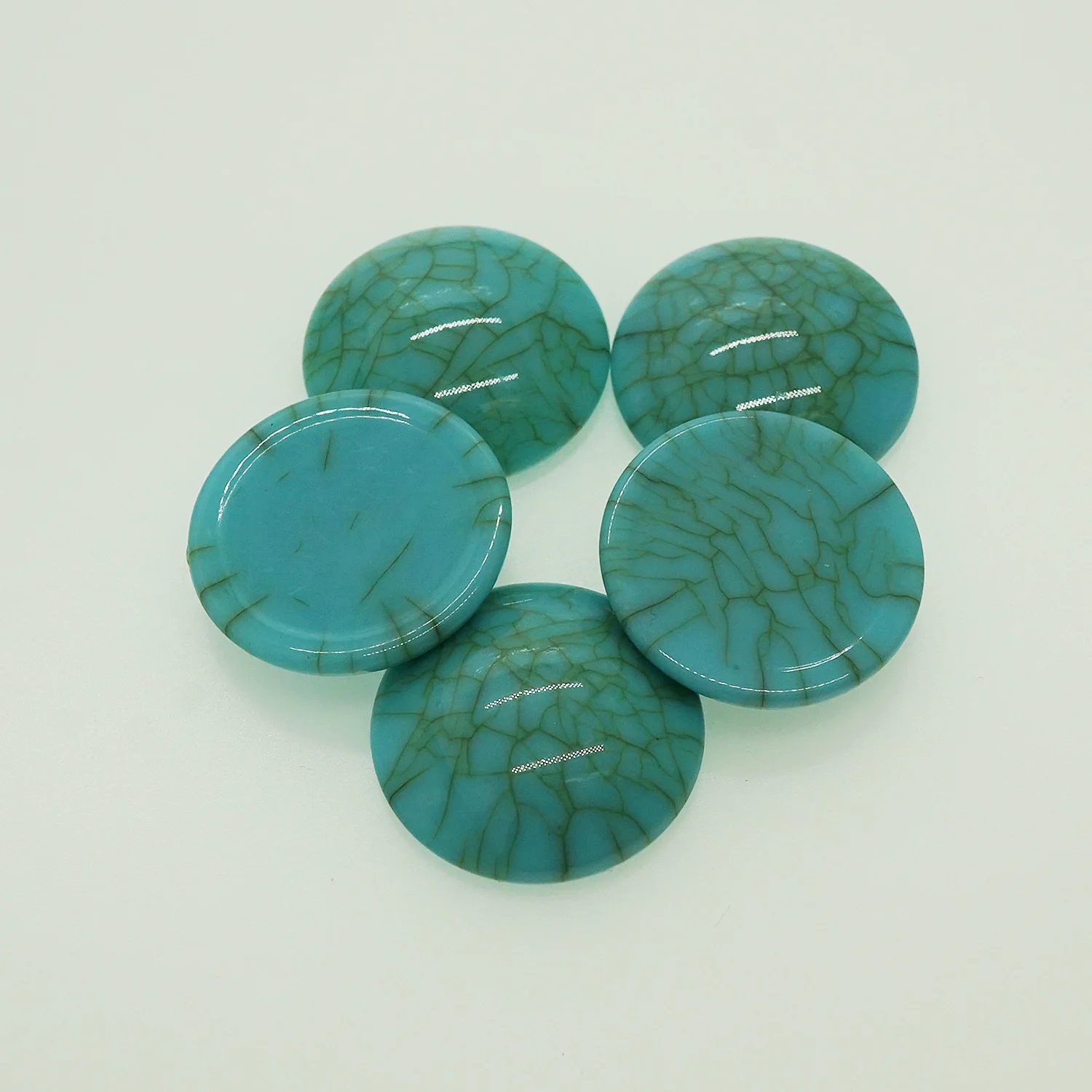 10 шт./партия круглые 25 мм трещины стиль плоская задняя акриловая кабошоны Камея