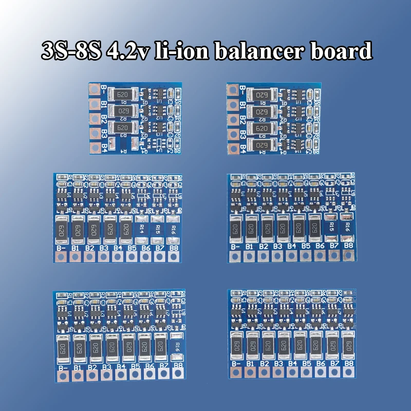 3S 4S 6S 7S 8S 4 2 v литий ионная балансировочная плата 18650 для полной зарядки
