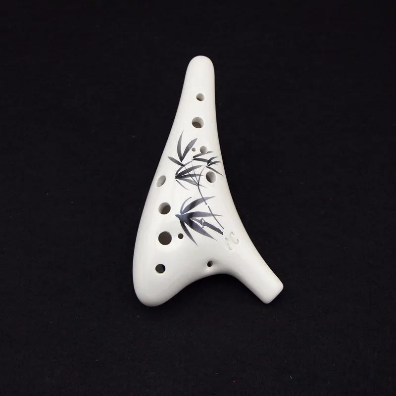 

12 отверстий, 5 цветов, керамическая канавка Ocarina Flute Alto C, музыкальный инструмент для начинающих