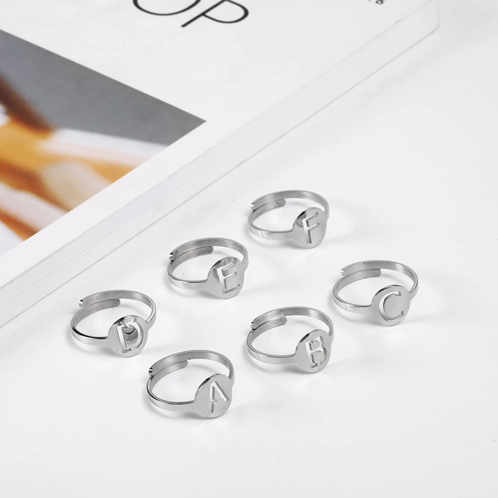 Кольцо с надписью OUFEI из нержавеющей стали регулируемый размер аксессуары для