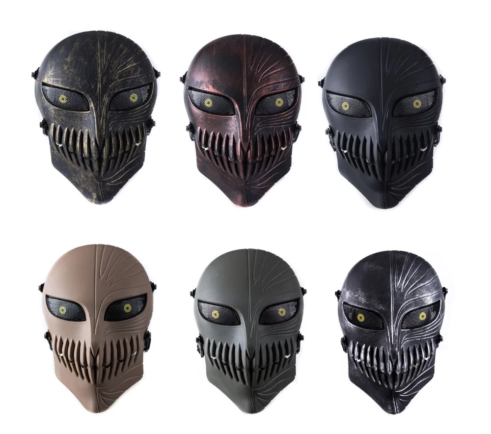 Тактическая Маска Череп для страйкбола пейнтбола игры война на все лицо