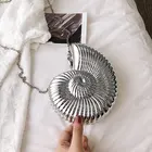 Стильная женская сумка на плечо, милая сумка через плечо с в форме раковины на цепочке, акриловый чехол для телефона, сумочка-кошелек для женщин