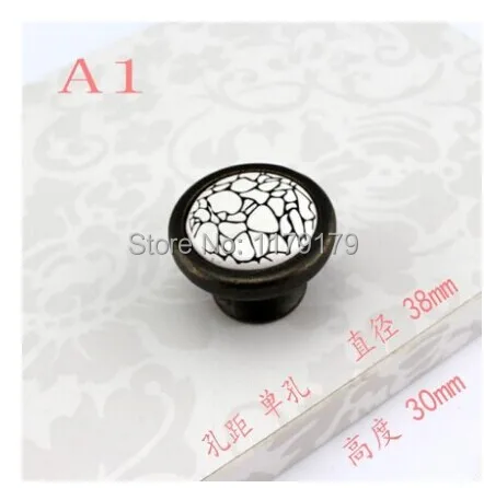 

Drawer knob pull black antique brass kitchen cabinet handle knob white black ceramic dresser cupboard furniture knob handle