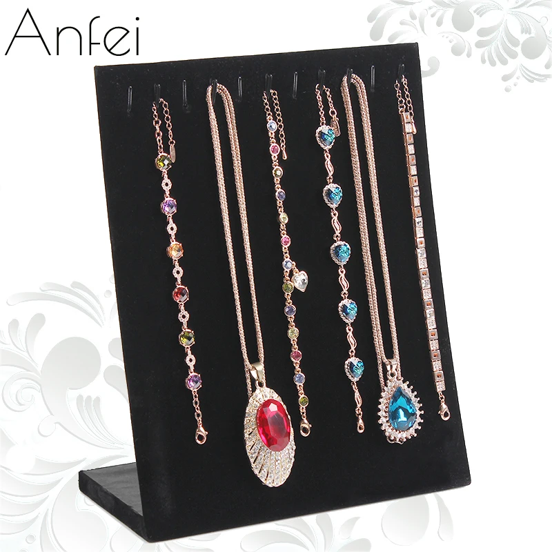 Бархат L ожерелье дисплей доска Браслет Дисплей Полка мода ожерелья вешалка