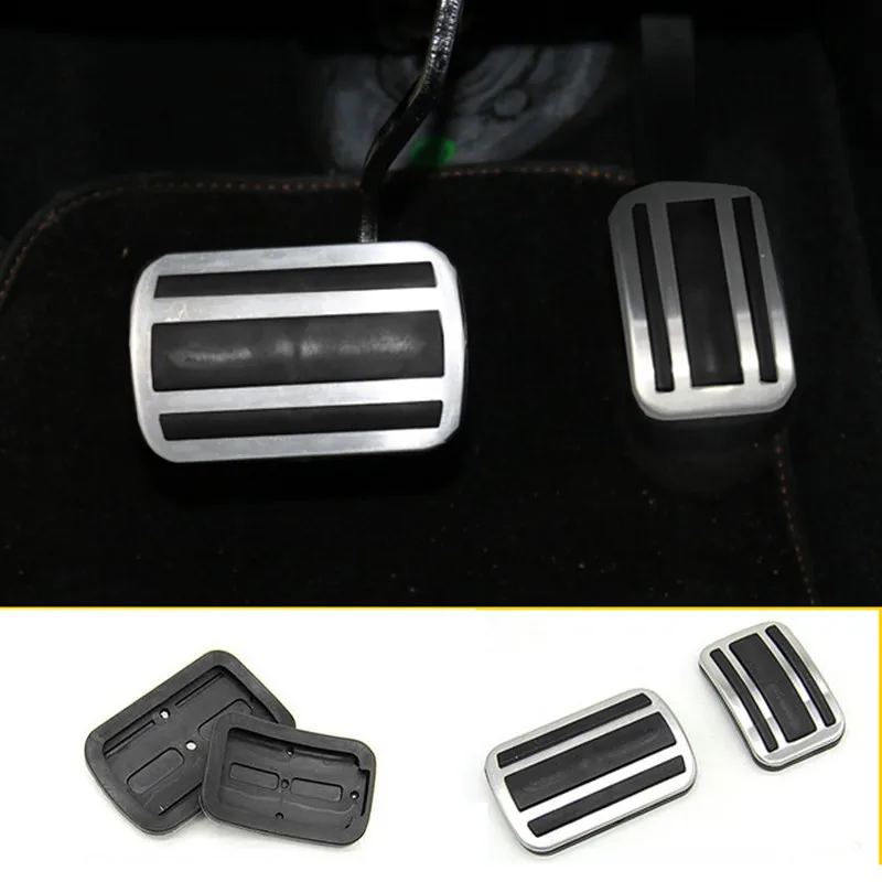 2 шт. нержавеющая сталь + резина автоматический трансмиссионный тормоз педаль