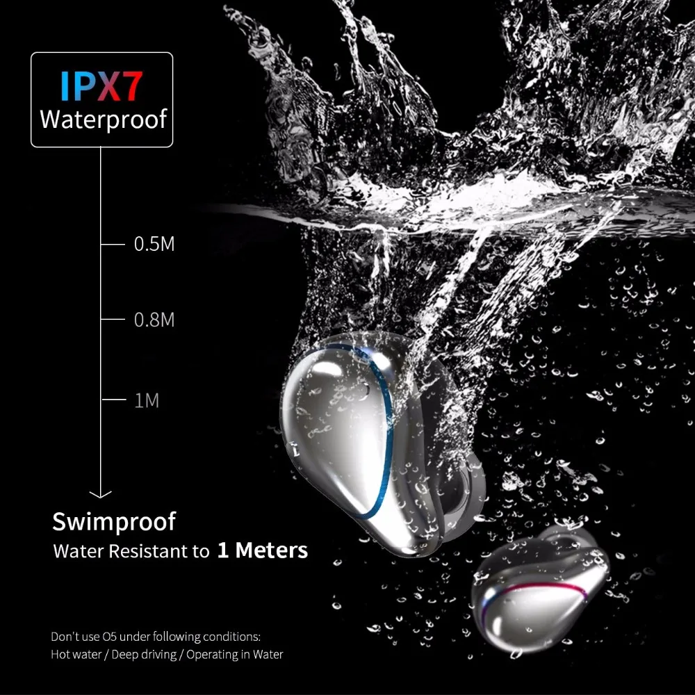 СПЦ беспроводные наушники bluetooth IPX7 Водонепроницаемый HiFi Звук Bluetooth 5 0
