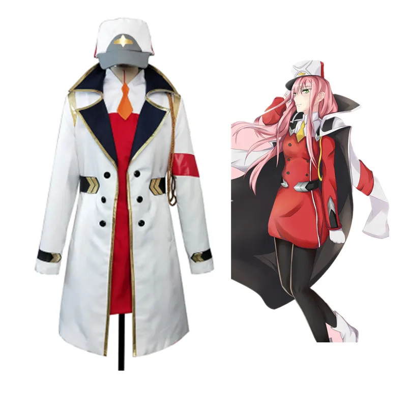 Аниме Darling in the Franxx zero two Косплей Костюм длинное пальто для взрослых мужчин и женщин плащ cospay