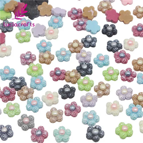 Style 7 Lucia crafts 50 шт./лот 10-14 мм случайная Смешанная форма плоская задняя смола в огранке Кабошон DIY телефон декоративные материалы для скрапбукинга F0613 - Цвет: Style 7