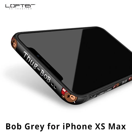 Классный металлический бампер для телефона для iPhone XS XR, чехол для телефона s для iPhone XS Max, чехол с мультяшным рисунком, алюминиевая силиконовая рамка, чехол - Цвет: 2 Grey for Xs Max