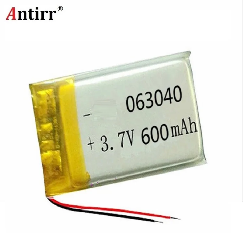 3,7 V литиевая полимерная аккумуляторная батарея 600mAh 063040 GPS-навигатор MP3 Bluetooth-Динамик 603040 Бесплатная доставка