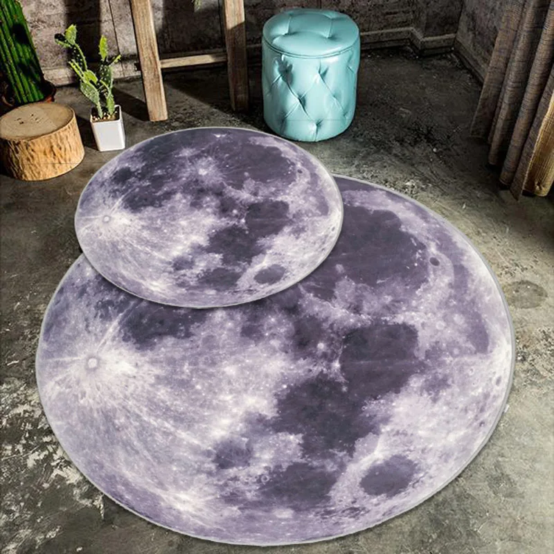 3D Moon Earth круглый экологический ковер для гостиной спальни комнаты учебы