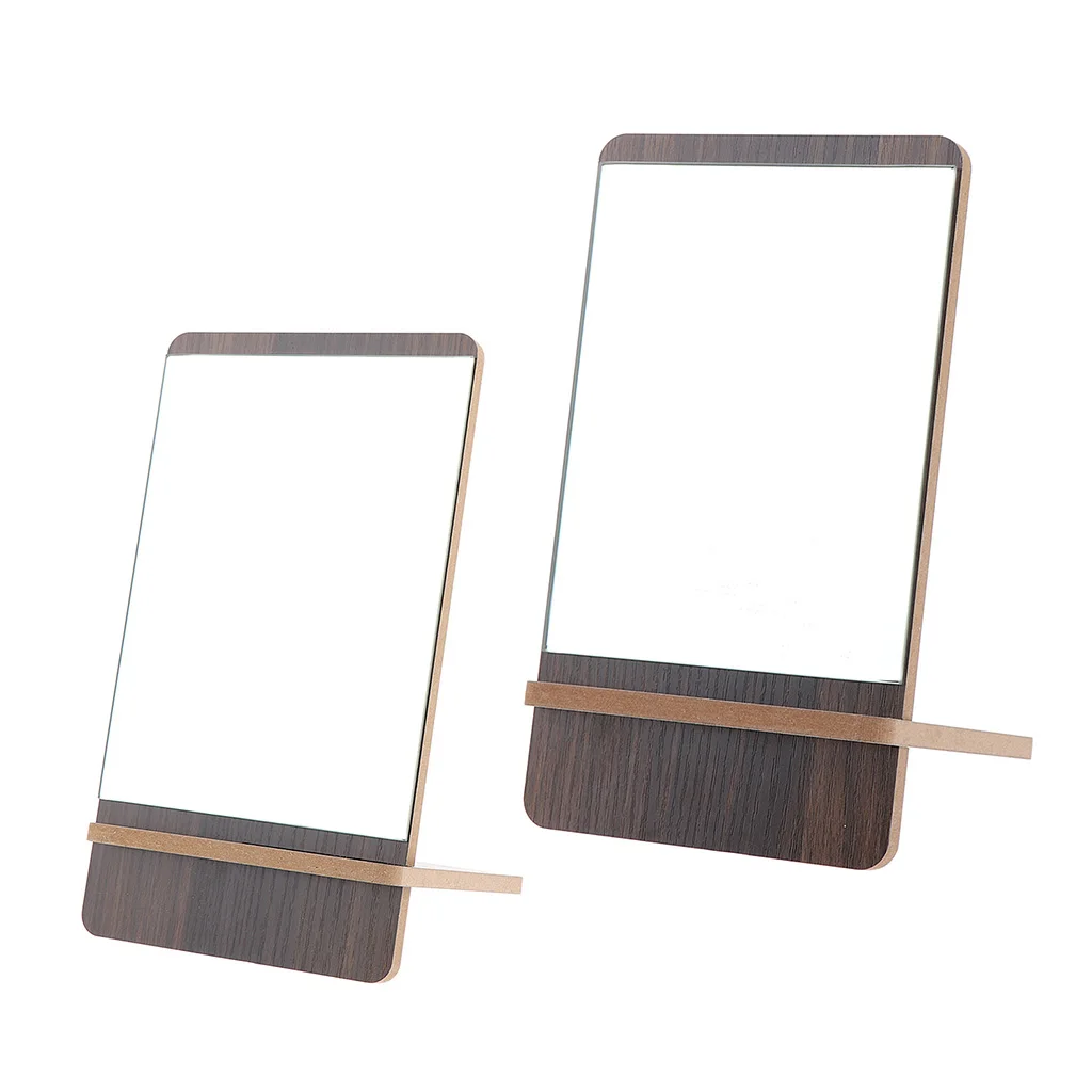 Wood Countertop Makeup Vanity Mirror Detachable for Bathroom Cosmetic Shaving | Красота и здоровье