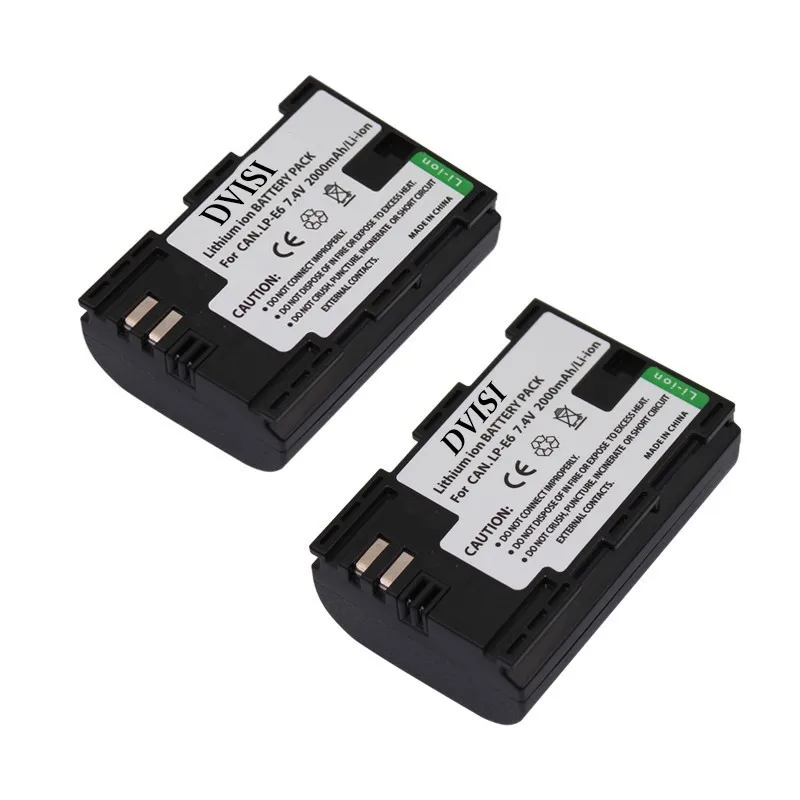 4 шт. LP-E6 LP E6 LPE6 Перезаряжаемые Батарея + USB Dual Зарядное устройство для Canon 70D 5DII 5D2 5D3