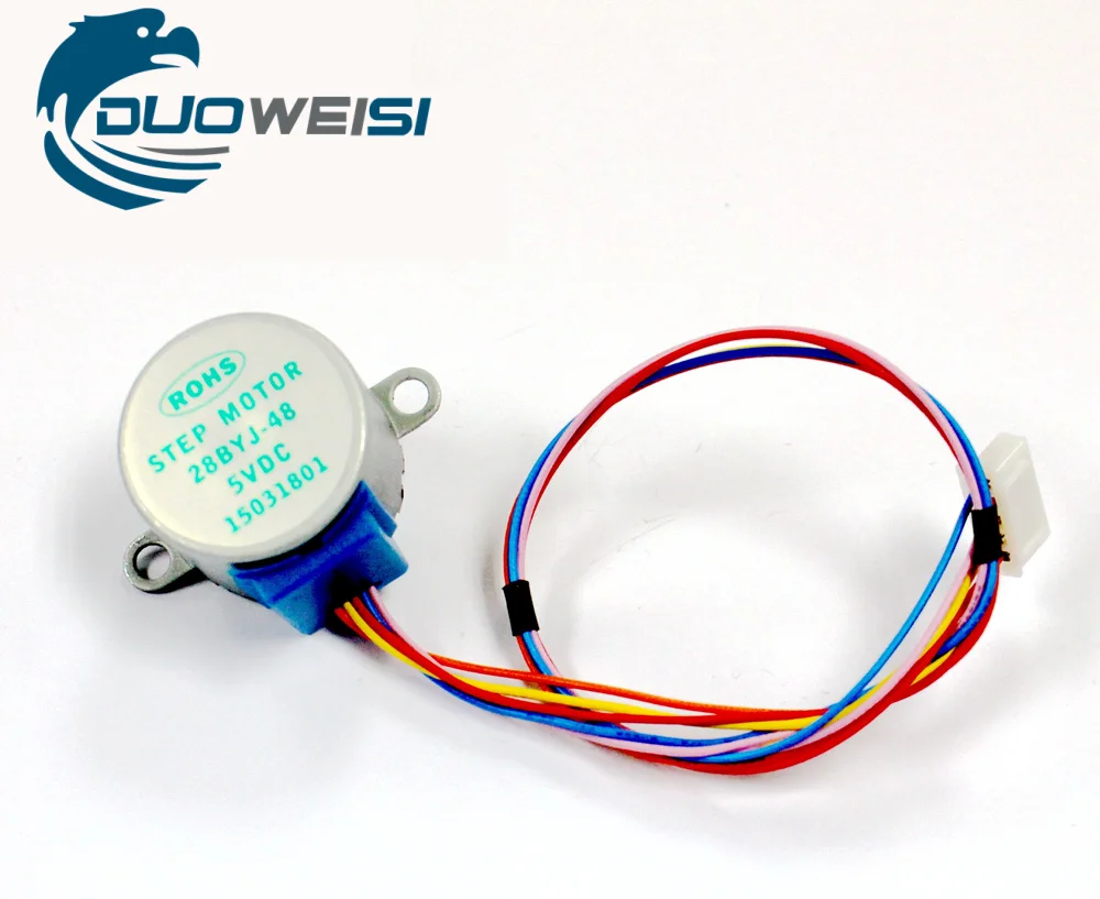 

DC 5V 4-phase 5-wire stepper motor 28YBJ-48 28BYJ48 Stepper motor lead wire 25CM factory wholesale