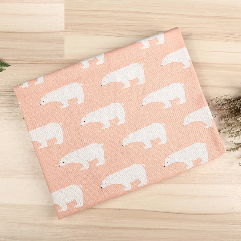 100 см льняная серия с мультяшным принтом саржевая хлопковая ткань Лоскутная