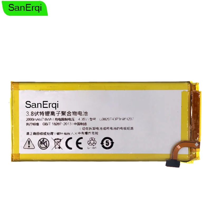 

Аккумулятор SanErqi 2000 мАч Li3820T43P3h984237 для ZTE Nubia Z5S mini NX403A