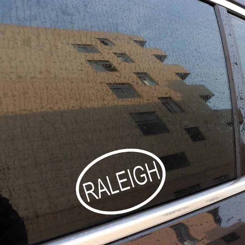 YJZT 14 2 см * 9 7 RALEIGH CITY код страны овальная виниловая наклейка автомобильная черный