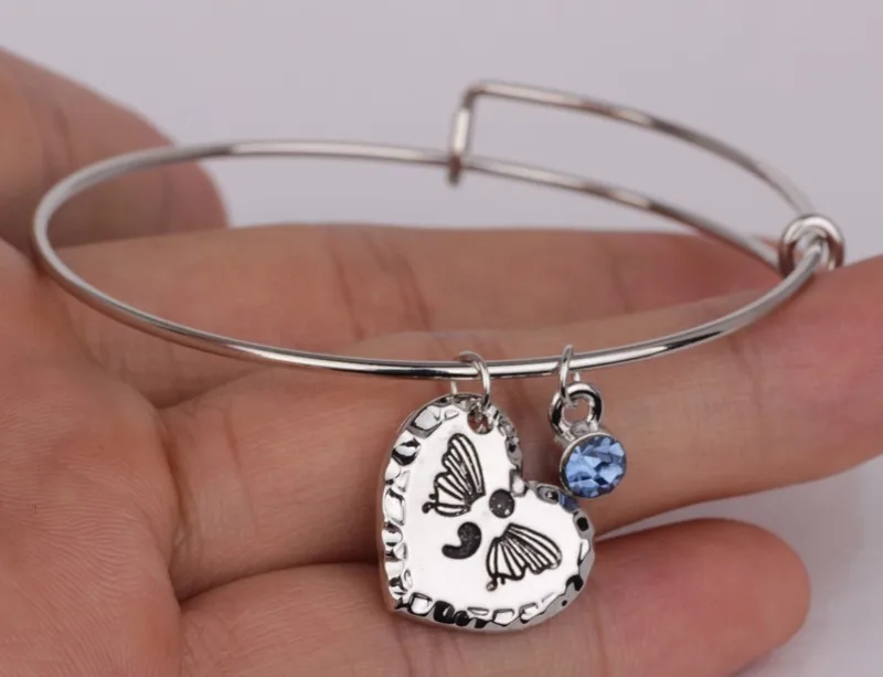 2016 новинка сердце полуколон браслеты с серебряным покрытием Бабочка браслет