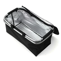 462824cm oxford folding camping insulated cooler storage basket outdoor picnic bags car accessories interior trunk organizer