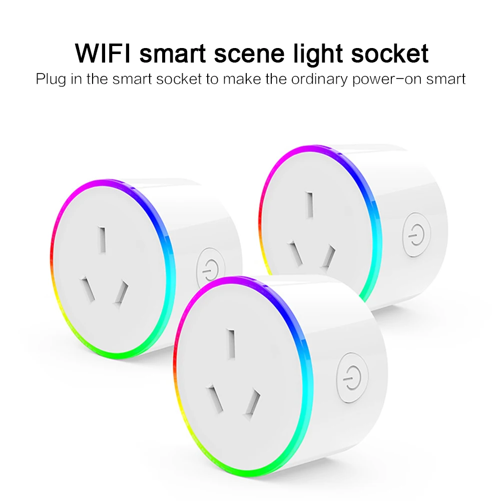 Умная розетка Wi-Fi умная розетка монитор питания EU US AU UK розетка работает с Google Home Mini Alexa IFTTT умные домашние розетки