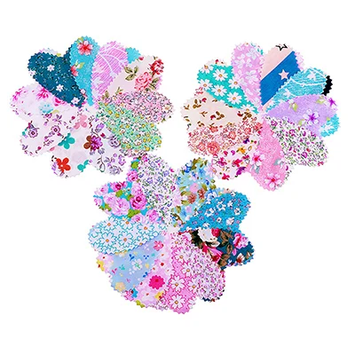 12x12cm Сердце Форма с зуба edg хлопок лоскутное Ткань Шарм квартале пучки Ткань для Вышивание DIY ремесла саше 10*10 см 30 пара/лот - Цвет: 12x12cm