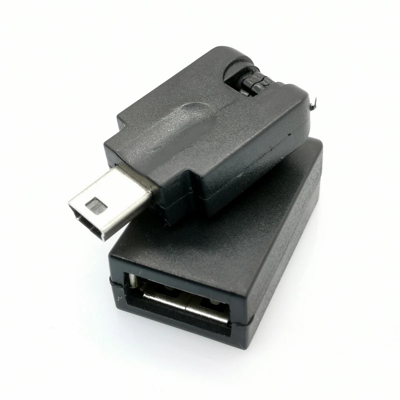 Адаптер Mini 5 Pin папа USB 2 0 мама otg Type A угол вращения 360 градусов внешний адаптер для