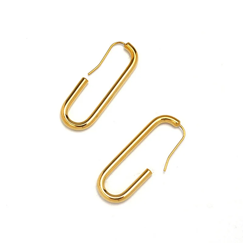 Gold color 1 пара простой: золото, серебро, цветные шпильки, модные женские серьги, индивидуальные глянцевые геометрические круглые серьги-гвоздики, ювелирное изделие, подарок E170 - Окраска металла: Gold color