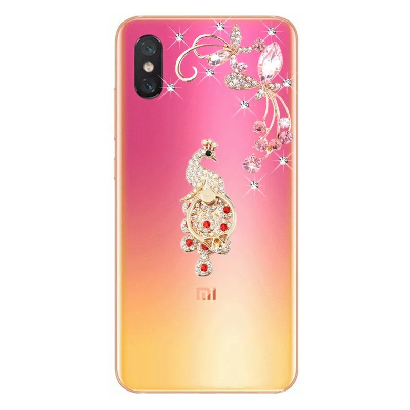 Роскошный силиконовый чехол-подставка для телефона MI 8 lite Xiaomi A2 A1 Redmi NOTE 8T 7 6 pro 8A 7A 5A