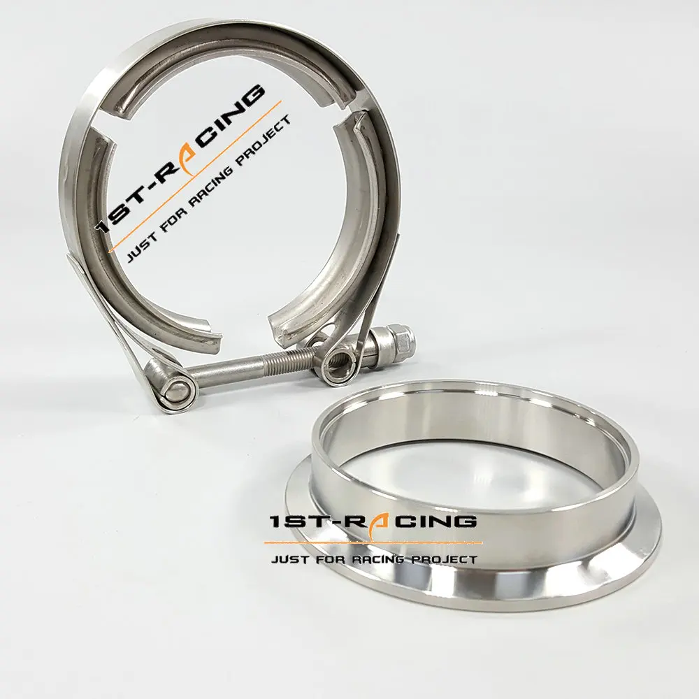 3.5&quot 89mm V-BAND Clamp+ Flange ALL STAINLESS STEEL EXHAUST TURBO HOSE 3.5 | Engine