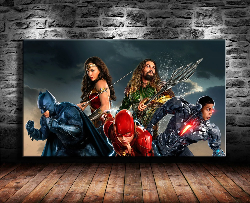 DC Лига Справедливости Холст Картина гостиная домашний декор Современная роспись