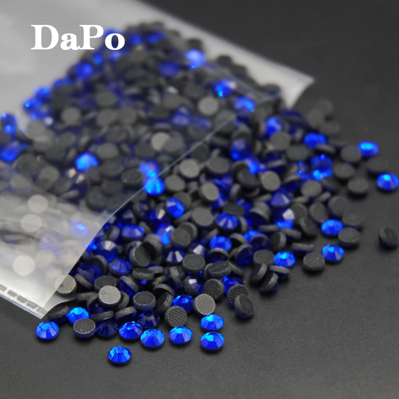 Сапфировые/синие бриллиантовые стразы горячей фиксации со стразами|rhinestone stickers for