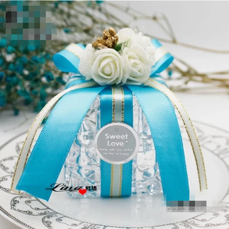 Свадьба желе пудинг Хрустальная стеклянная бутылка мода квадратный цилиндр