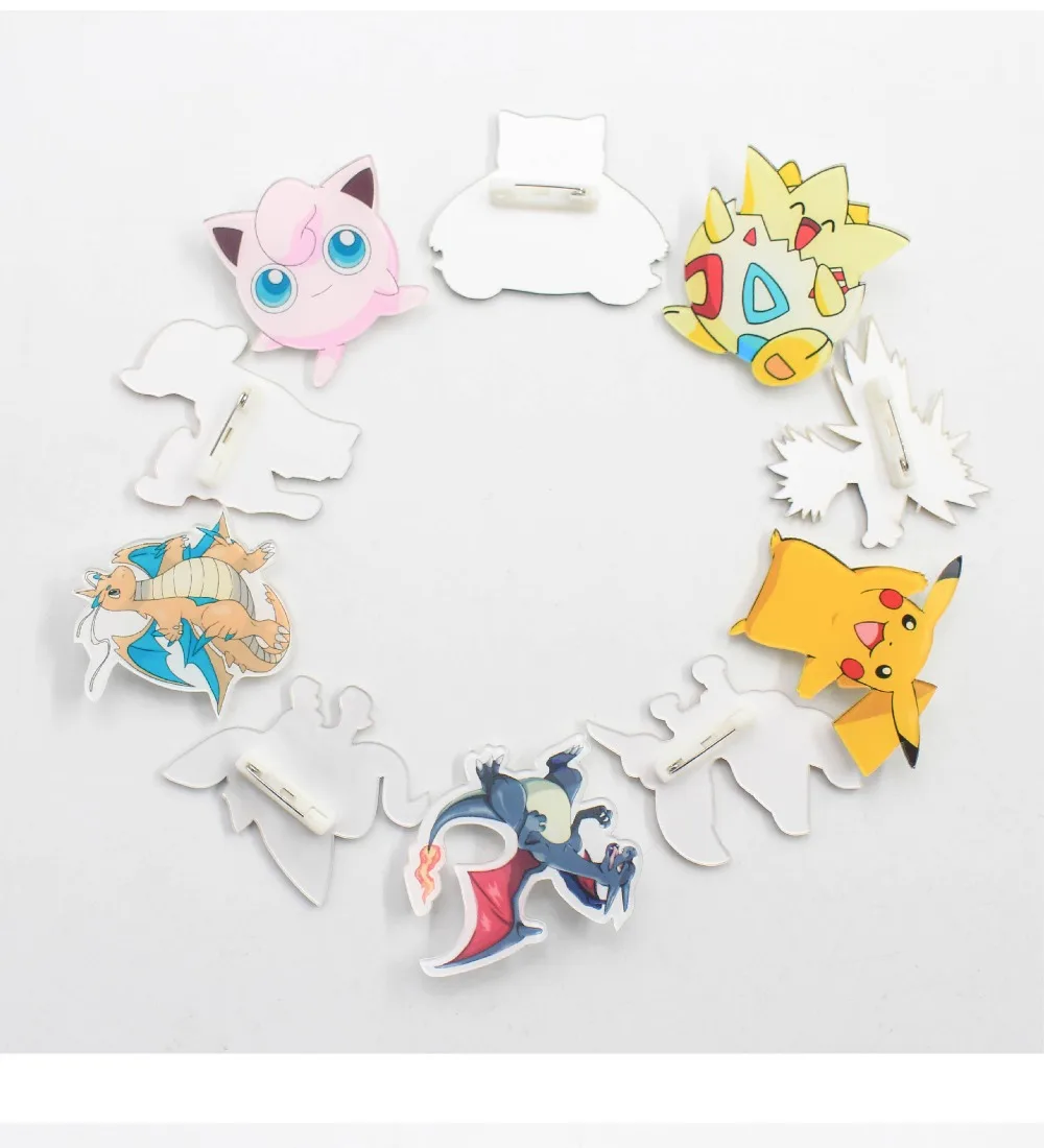 1 шт Покемон мультфильм значки на булавке Kawaii значок bacgets на рюкзак значки на одежду акриловые значки Z36
