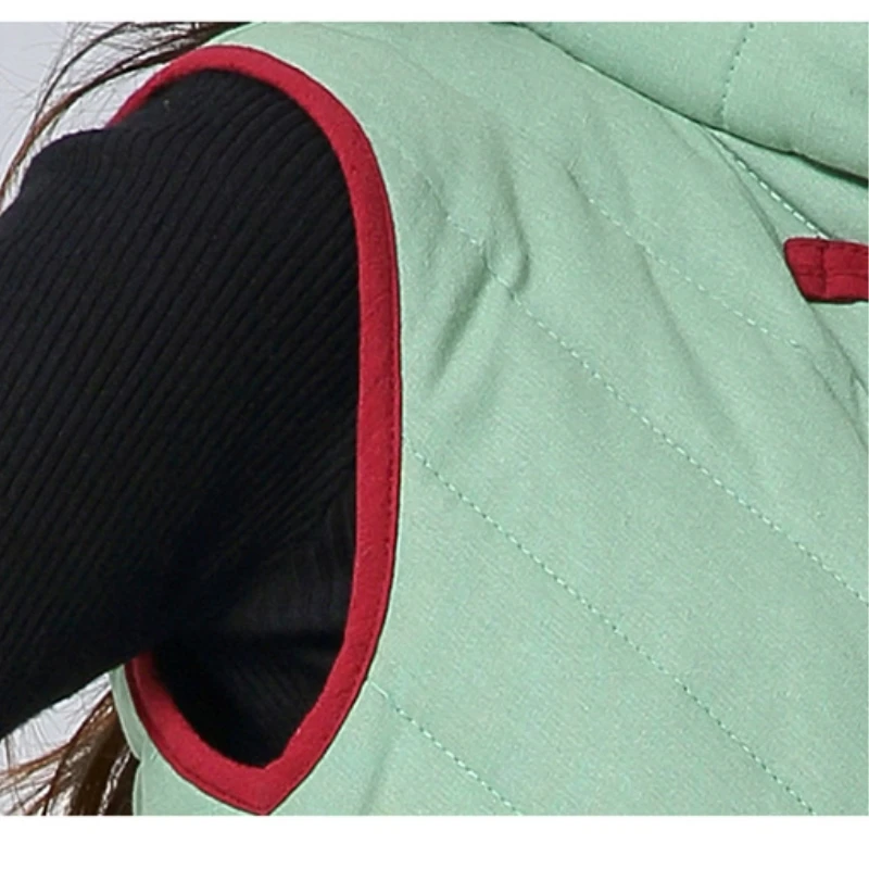 

2018 Winter New Fashion Women's Clothing Plus Size Standing Collar Coat Loose Plus Velvet Thickening Female Cotton Vest YZH336