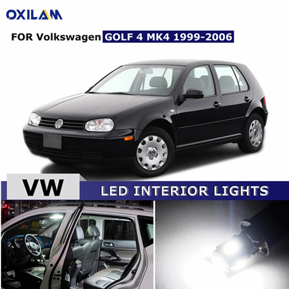11 x CANBUS ОШИБОК белый интерьер светодиодный свет посылка Комплект для Volkswagen VW Golf 4