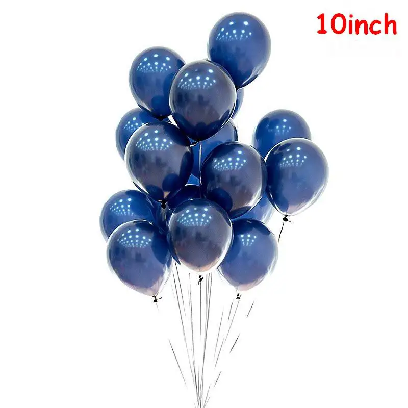 10inch luminous blue 10 шт. чернильный синий шар люмиус синий латексный шар на день рождения, свадьбу, вечеринку, Декор, двухслойный хромированный металлический надувной воздушный шар - Цвет: 10inch luminous blue