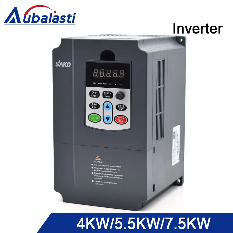 Aubalasti инвертор 4kw 5.5kw 7.5kw преобразователь частоты 3HP 380В utput 9a 13a 17a 400Гц