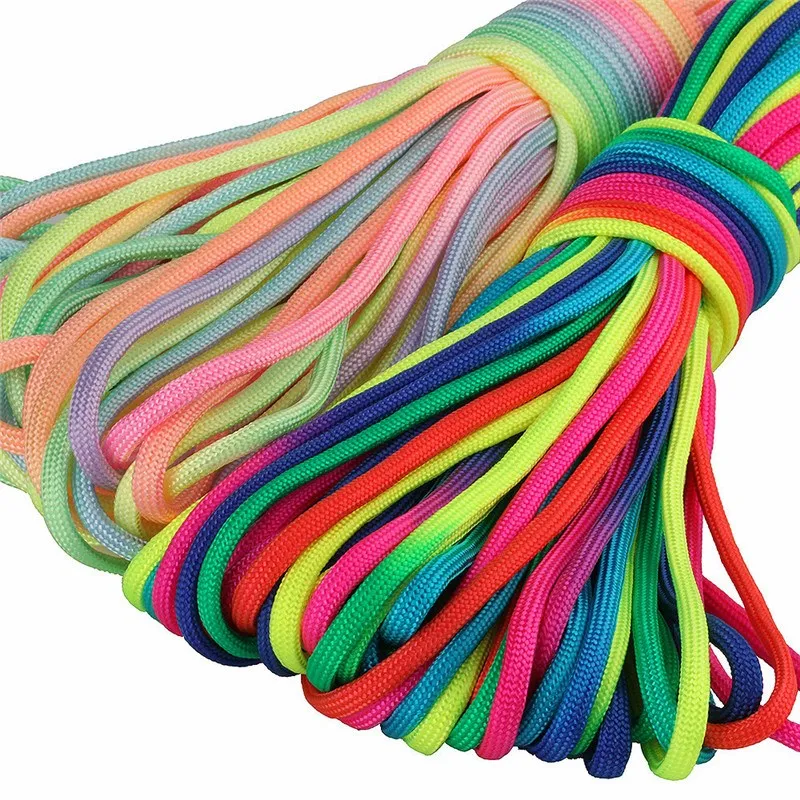 5 мм Paracord нейлон 7 стенд парашютом шнура Ремешок Веревка для наружного веревка для альпинизма, кемпинга DIY веревочный браслет аксессуары для дома 5 м