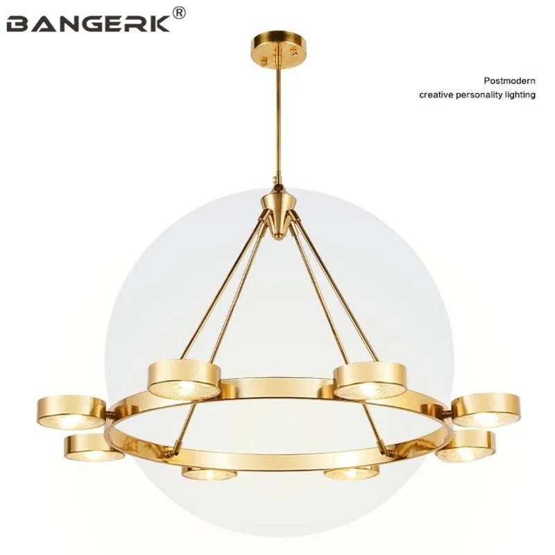 

Nordic Modern Gold Luminaire LED Pendant Light Iron Circular Hanging Lamp Loft Home Decor Lamps Pendant Lighting Fixtures