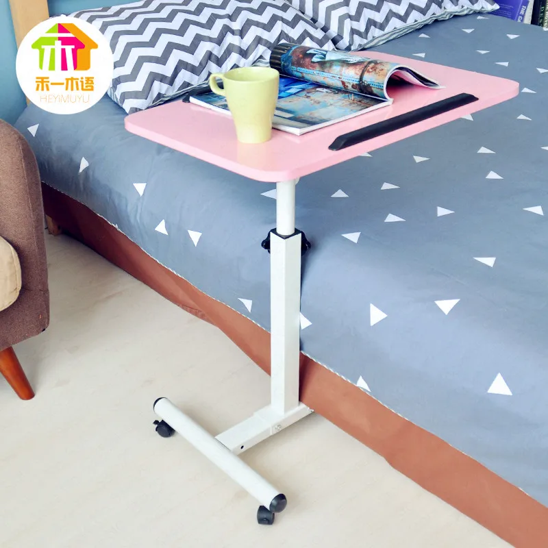 

Height Adjustable Computer Desk Angle Adjustable Computer Table Folding Mobile Bedside Table Home Writing Desktop with Pulley
